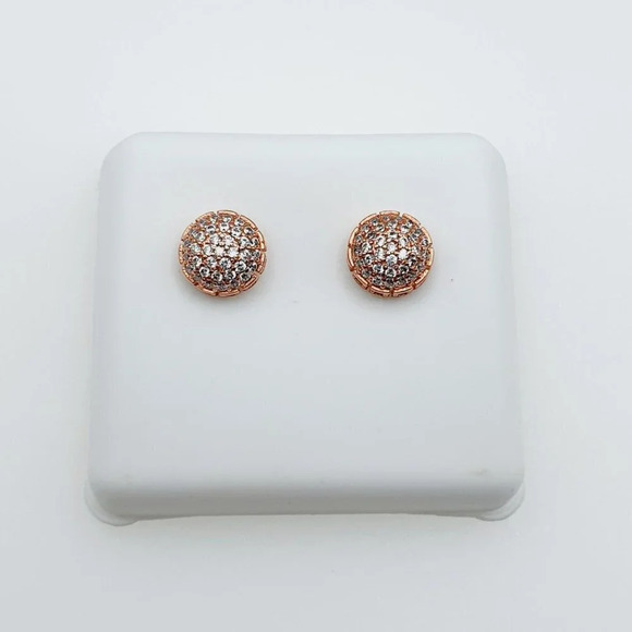 "14K Gold Plated Cubic Zircon Earrings, INUS1BR108 - Picture 5 of 9